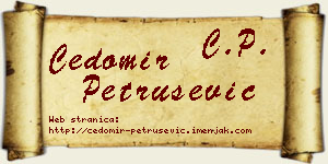 Čedomir Petrušević vizit kartica